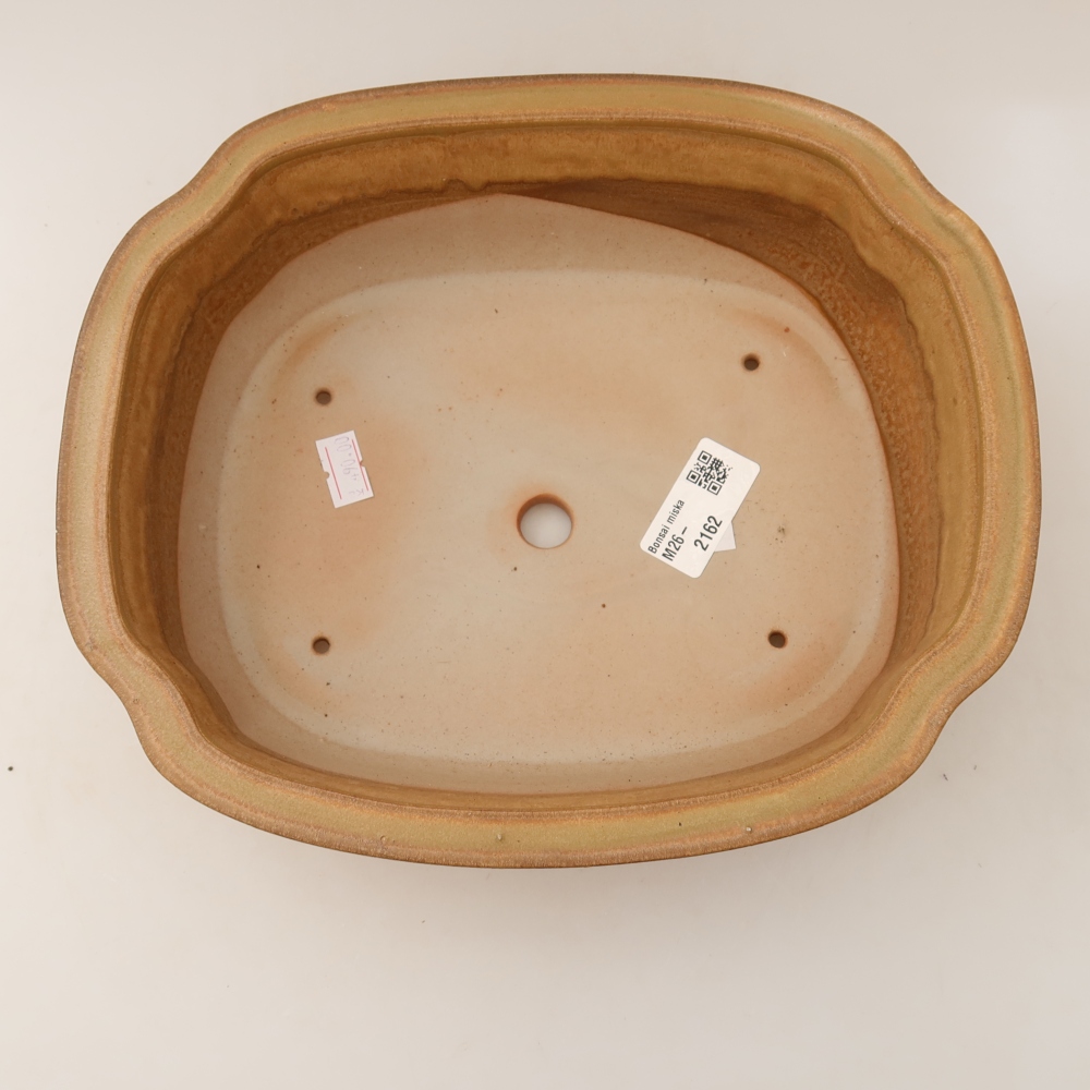 Vaso da bonsai in ceramica 24,5 x 21 x 7,5 cm, colore beige