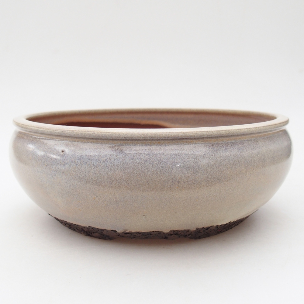 Ciotola per bonsai in ceramica 20 x 20 x 7,5 cm, colore beige