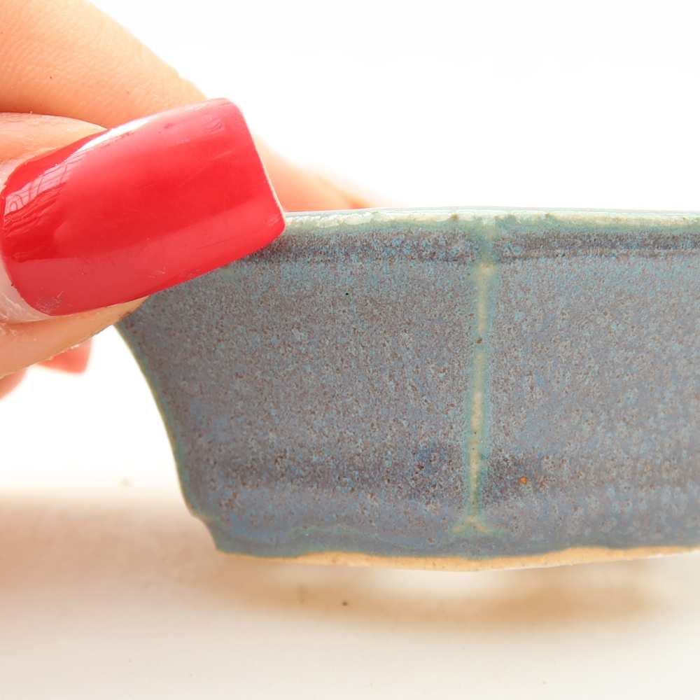 Vaso da bonsai in ceramica 6 x 5,5 x 2,5 cm, colore grigio