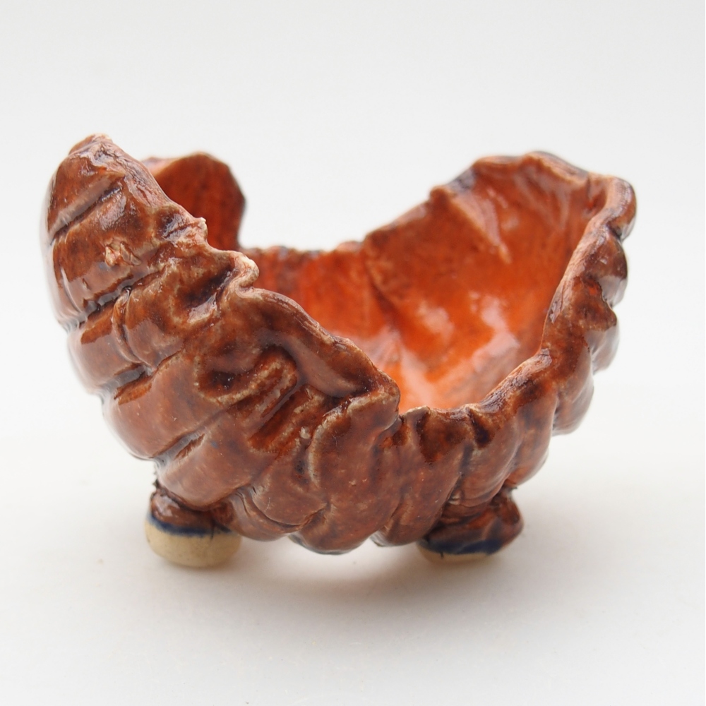 Conchiglia in ceramica 8 x 8 x 6 cm , colore arancione