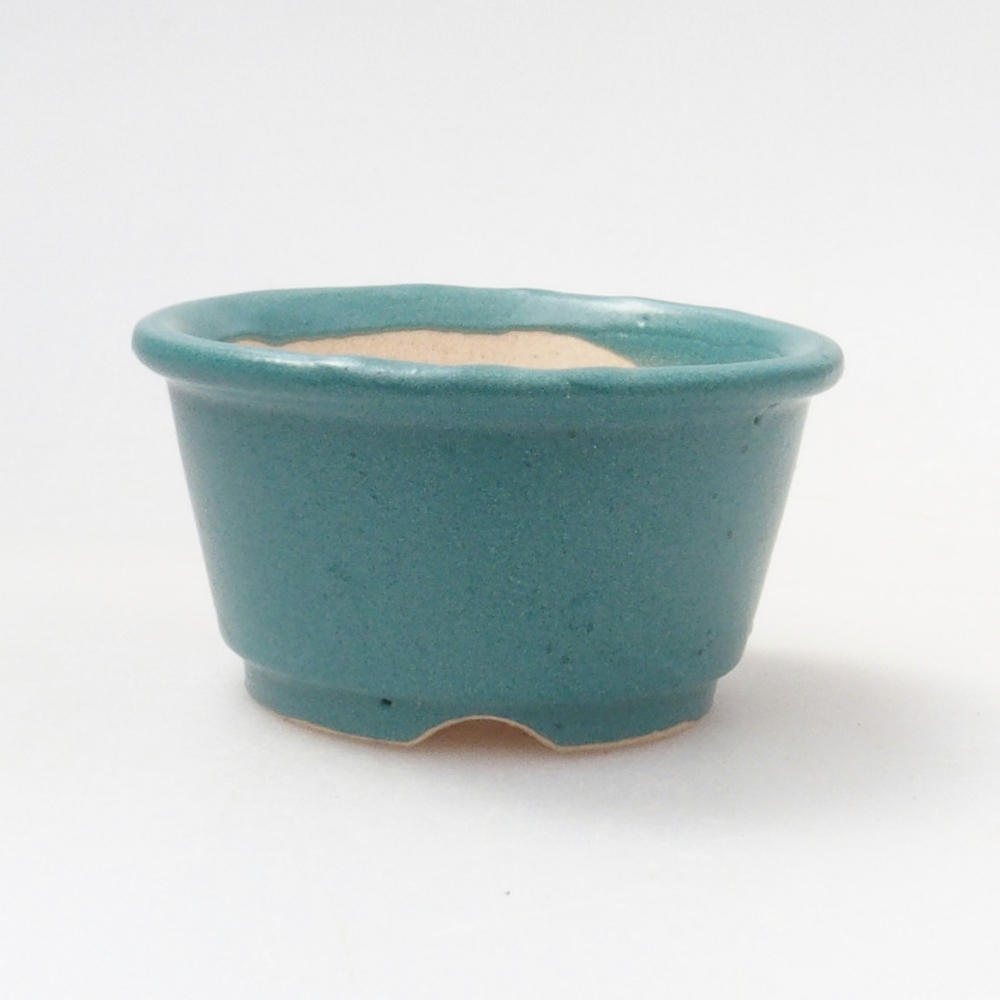 Ciotola bonsai in ceramica 6,5 x 5,5 x 4 cm, colore blu
