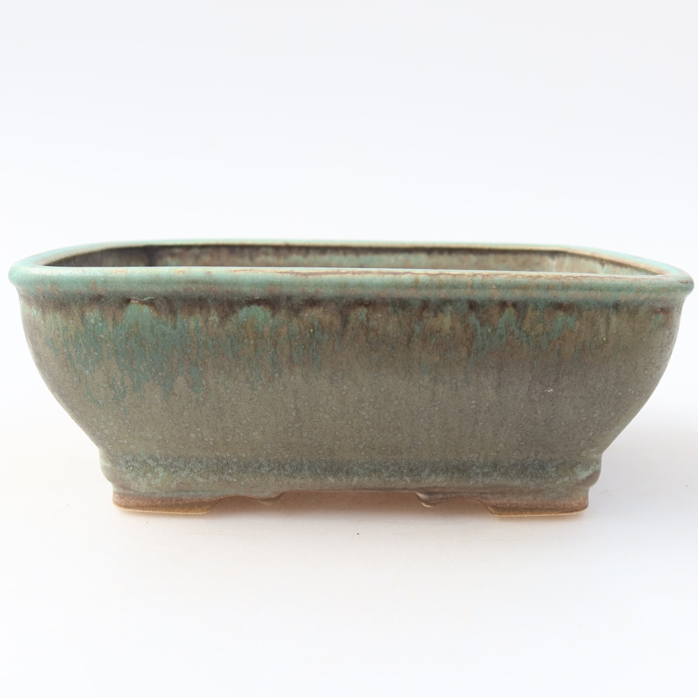 Ciotola bonsai in ceramica 15 x 12,5 x 5,5 cm, verde