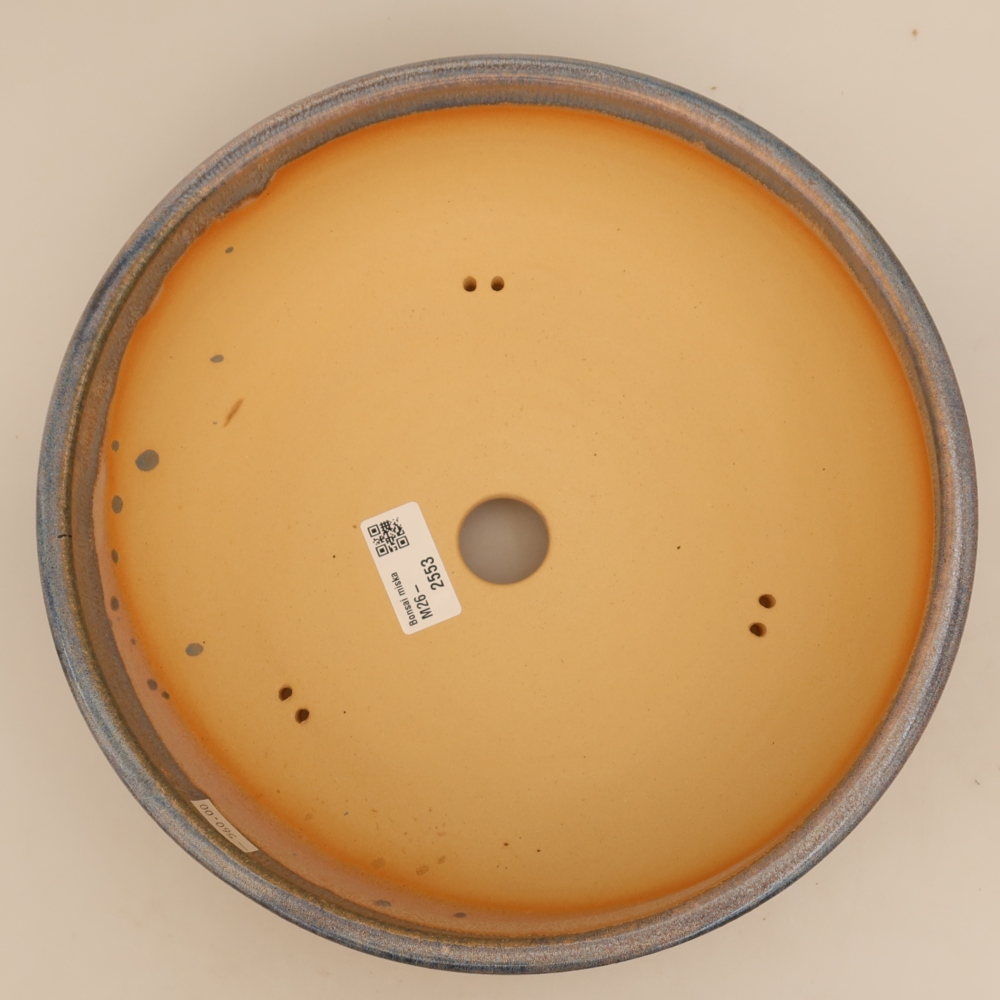 Vaso da bonsai in ceramica 26,5 x 26,5 x 7,5 cm, colore blu