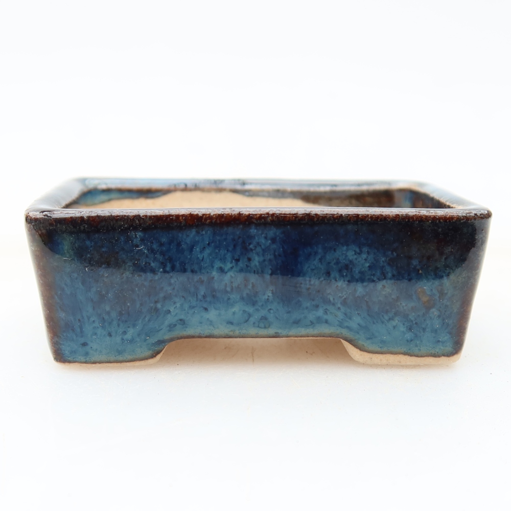 Vaso in ceramica per bonsai 5 x 3 x 2 cm, colore blu