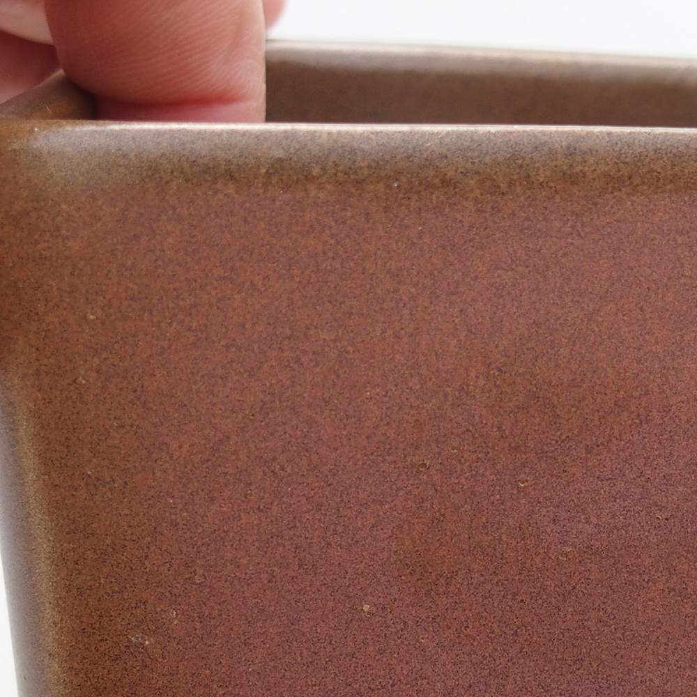 Ciotola per bonsai in ceramica 7,5 x 7,5 x 10,5 cm, marrone