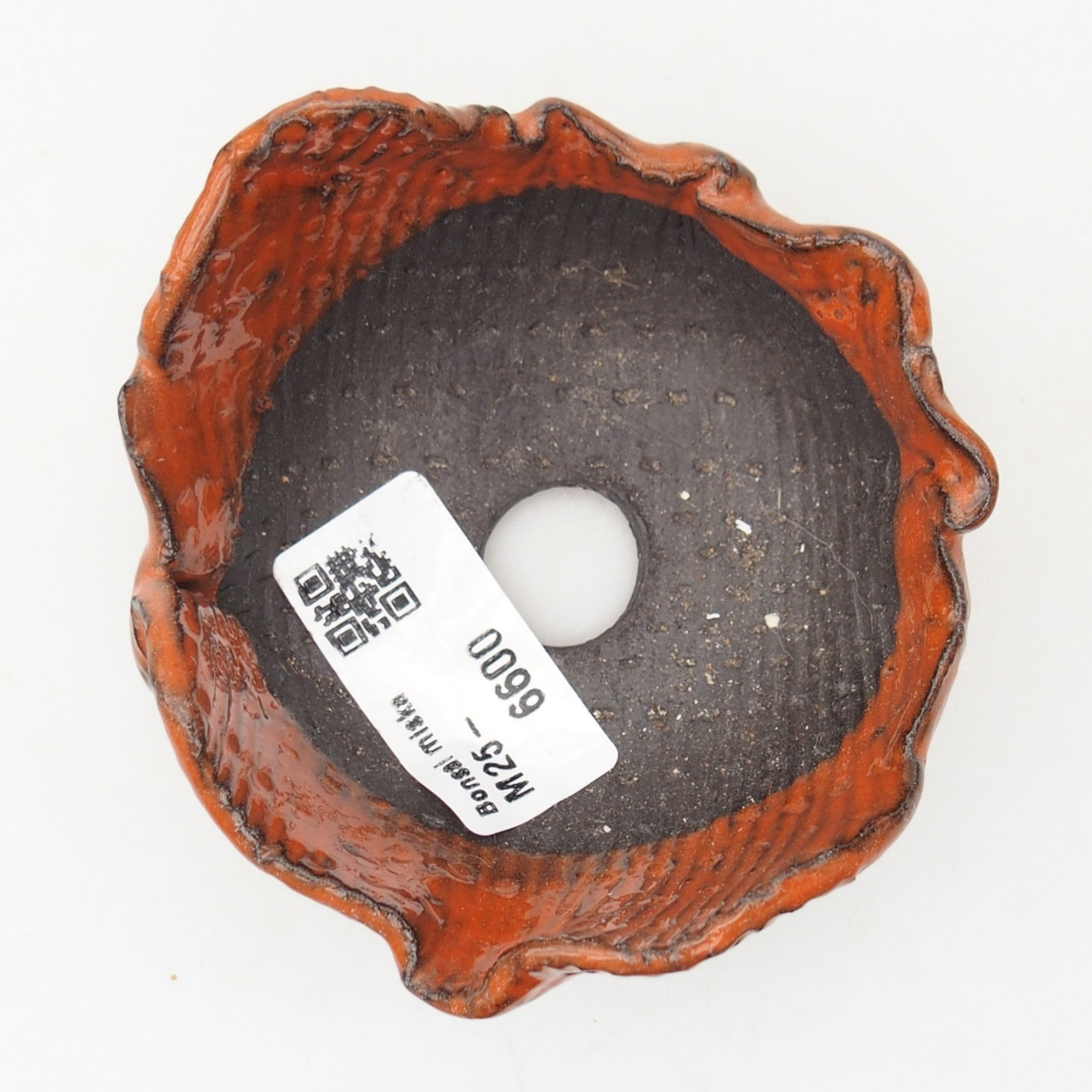 Conchiglia in ceramica 8,5 x 8,5 x 5 cm , colore arancione