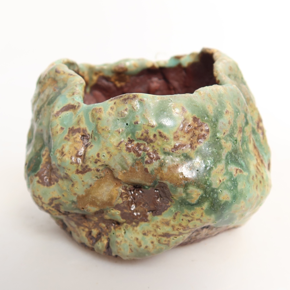 Guscio in ceramica  7,5 x 6,5 x 6,5 cm, colore verde