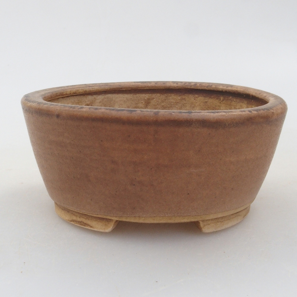 Ciotola per bonsai in ceramica 10 x 8,5 x 4 cm, marrone
