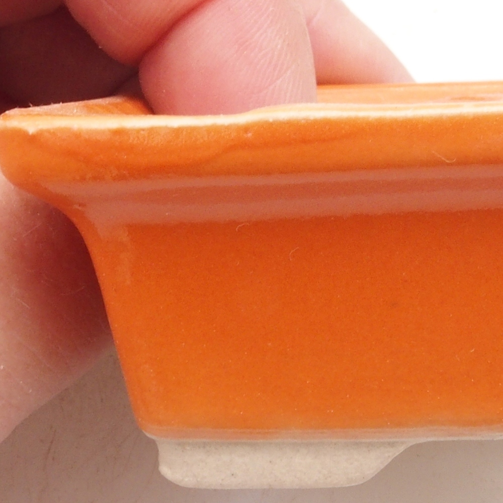 Ciotola per mini bonsai 7,5 x 6 x 2,5 cm, arancione