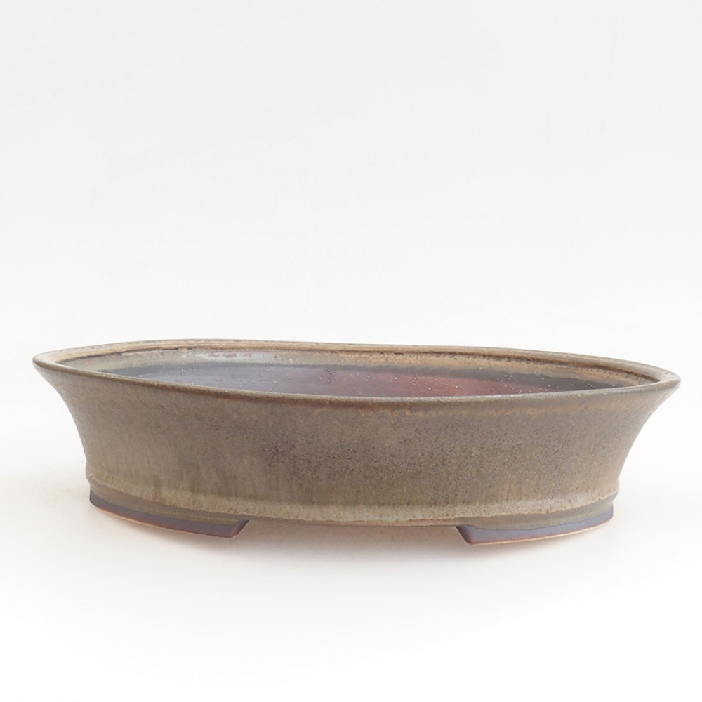 Ciotola per bonsai in ceramica 27 x 24 x 6 cm, marrone