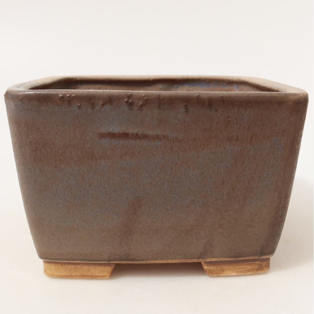 Vaso da bonsai in ceramica 13 x 13 x 8 cm, colore blu