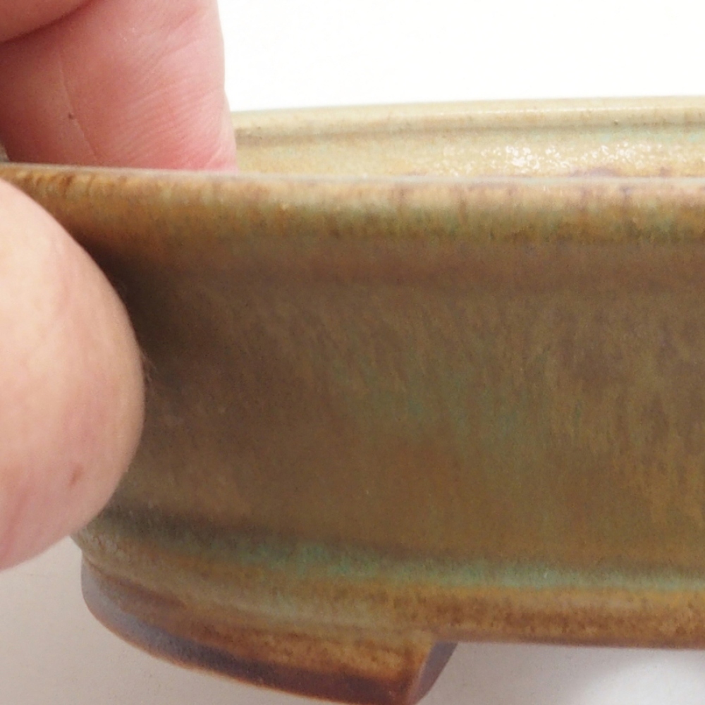 Ciotola per bonsai in ceramica 10 x 8,5 x 4 cm, marrone