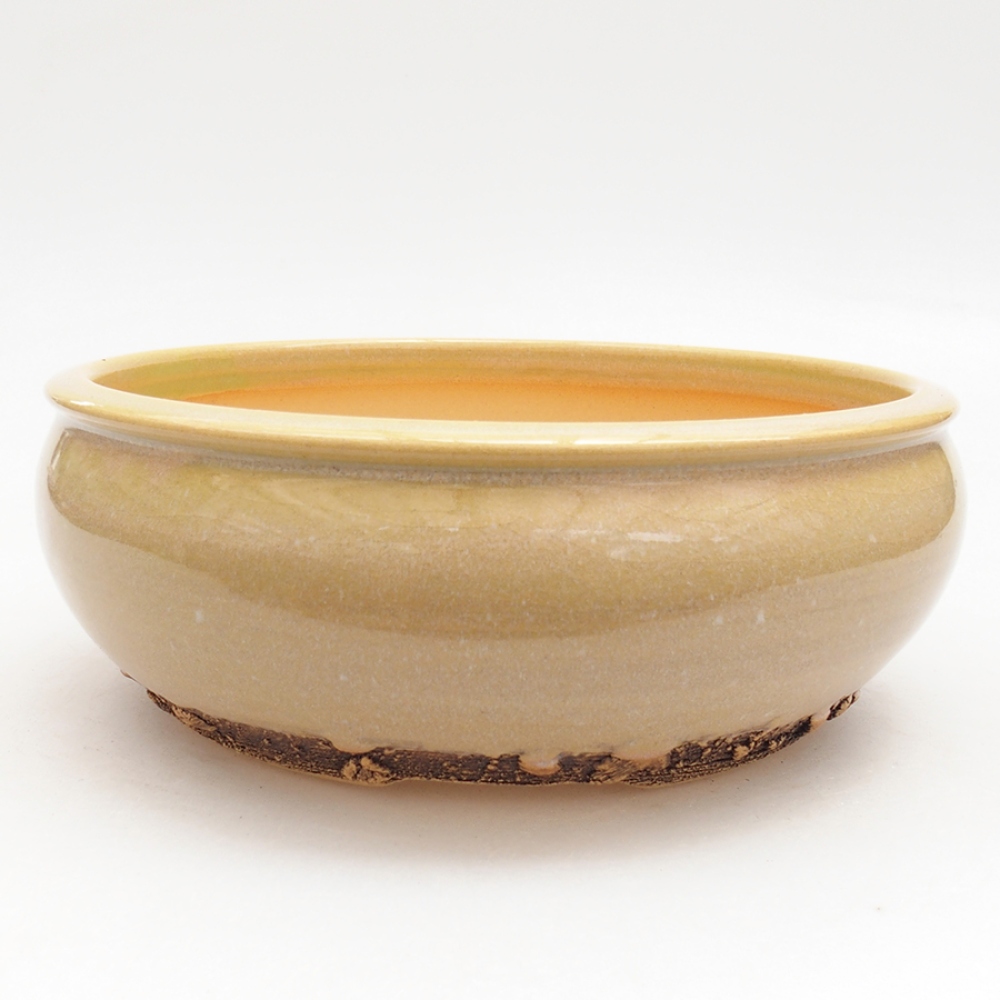 Ciotola per bonsai in ceramica 18,5 x 18,5 x 6,5 cm, verde