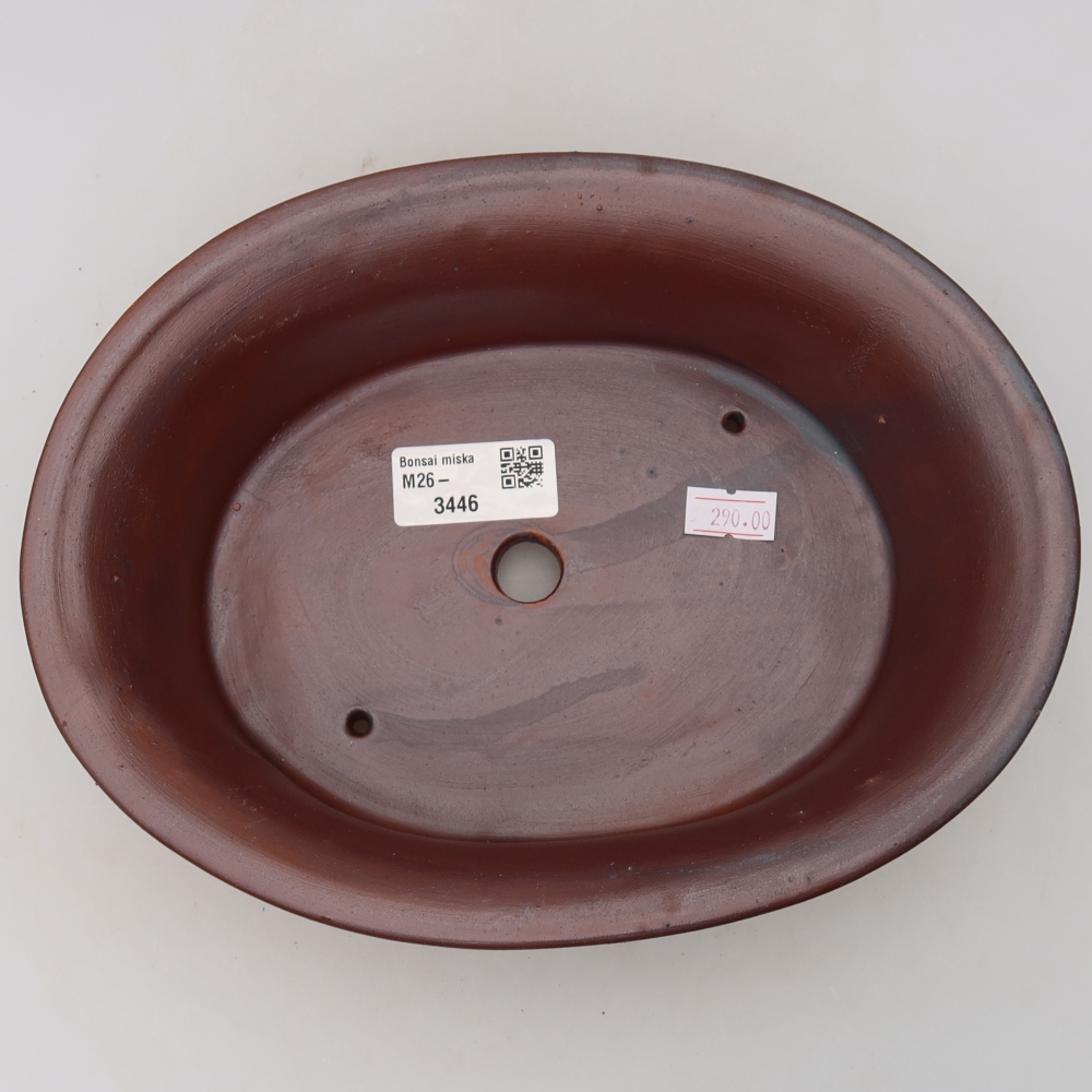 Vaso in ceramica per bonsai 22,5 x 17,5 x 6,5 cm, colore metallizzato
