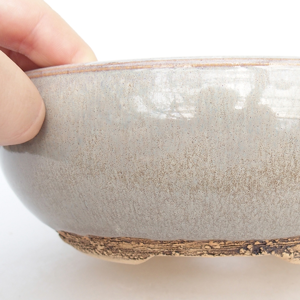 Ciotola bonsai in ceramica 19 x 19 x 6,5 cm, grigio