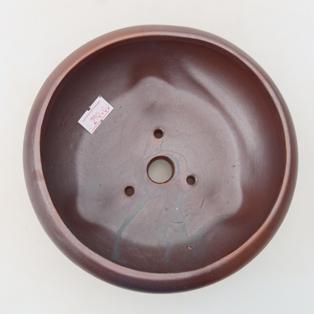 Vaso da bonsai in ceramica 15 x 15 x 6,5 cm, colore metallizzato