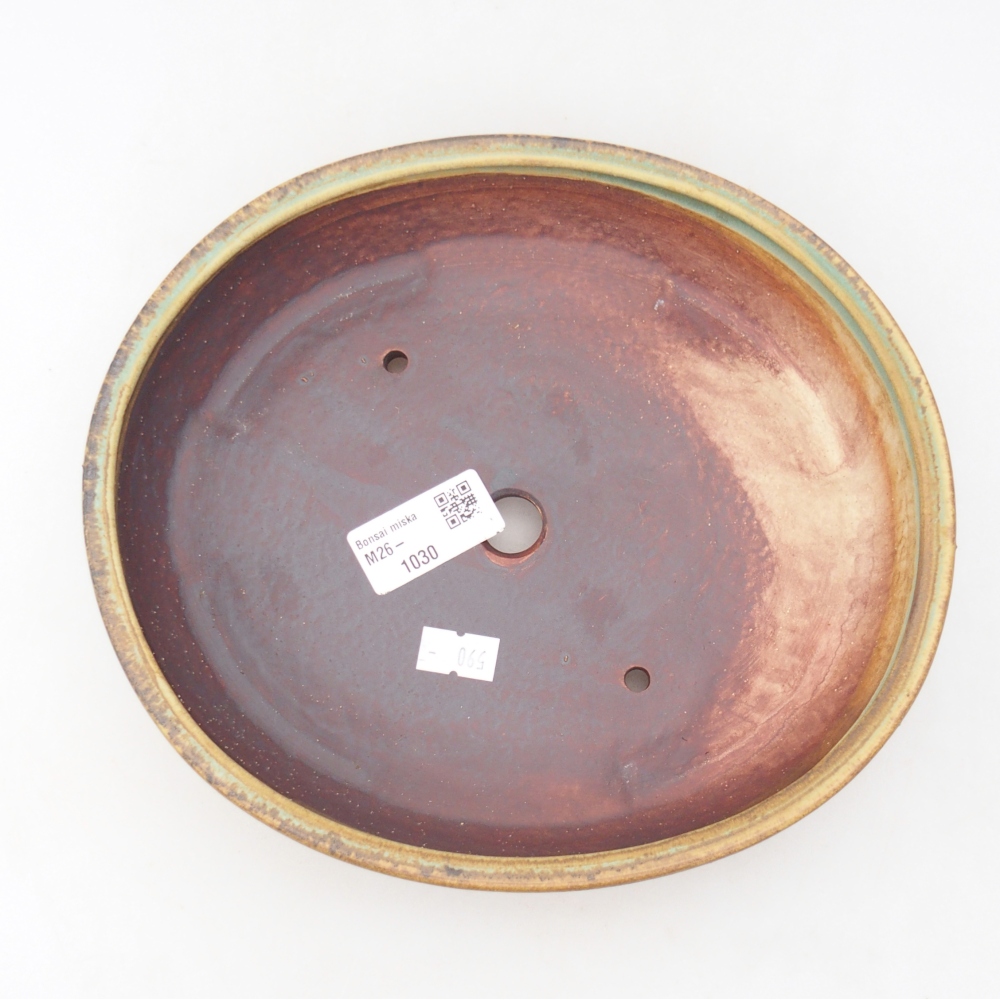 Ciotola bonsai in ceramica 22,5 x 20 x 4,5 cm, verde