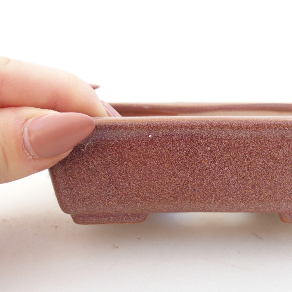 Ciotola bonsai in ceramica 26 x 26 x 8 cm, colore rosso