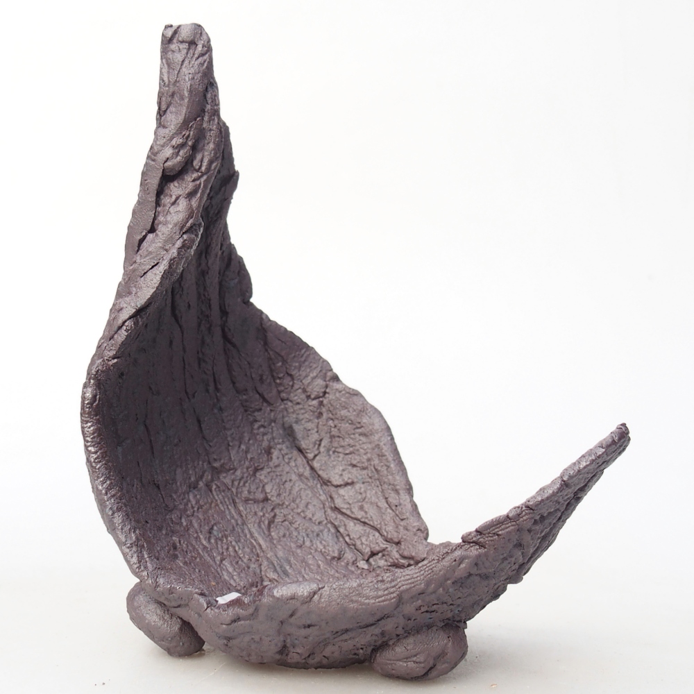 Conchiglia in ceramica 9,5 x 8 x 11,5 cm, colore metallizzato