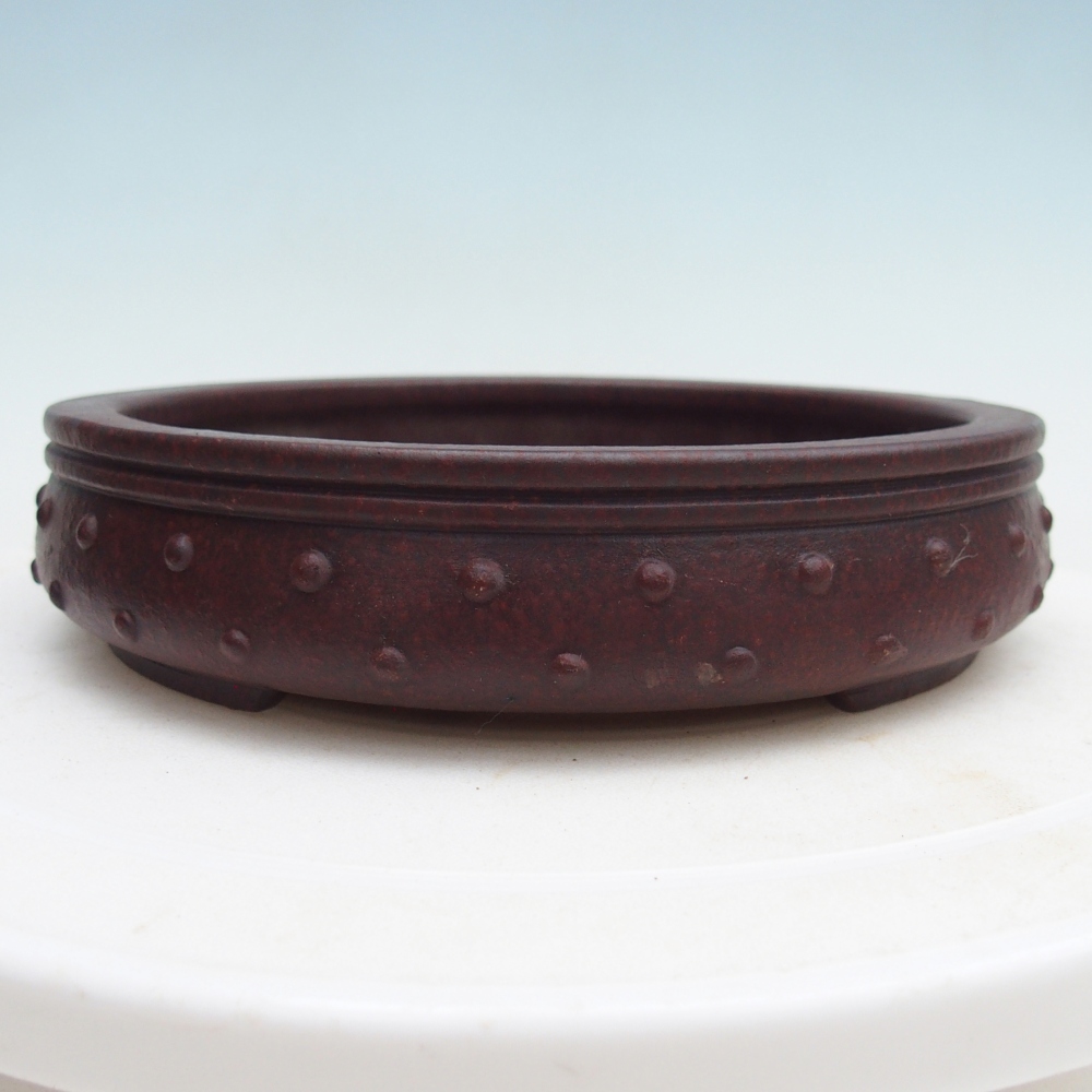 Ciotola per bonsai in ceramica 17,5 x 17,5 x 4 cm, marrone