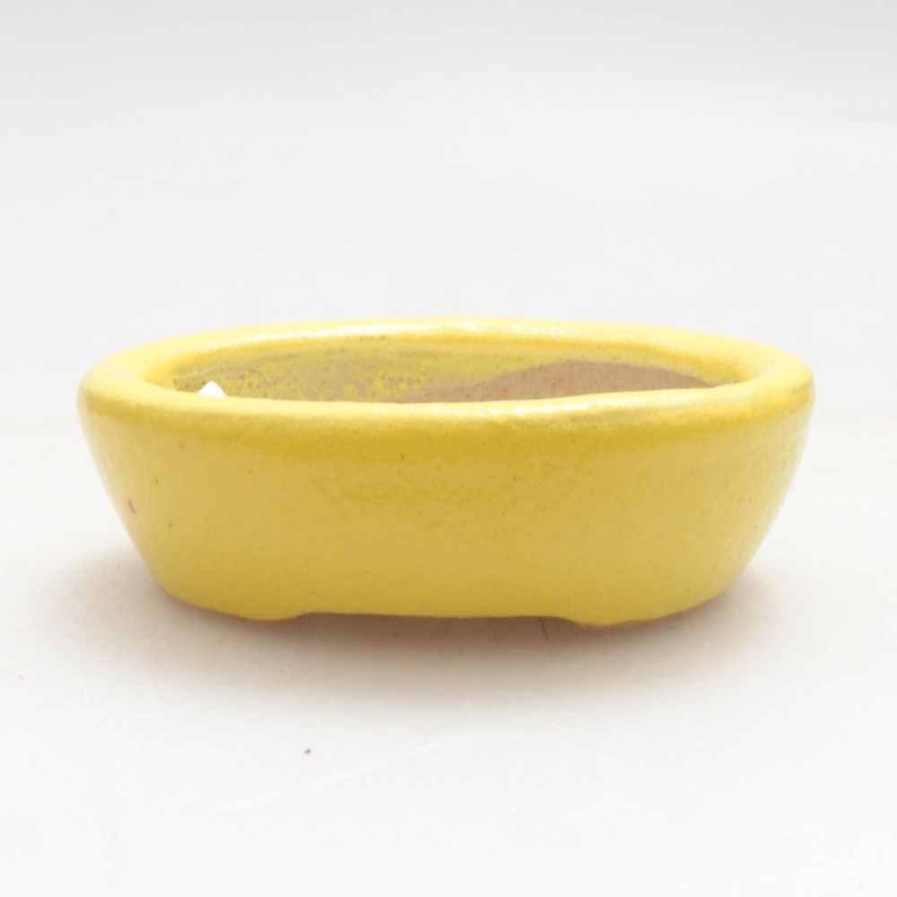 Ciotola bonsai in ceramica 4 x 3 x 1,5 cm, giallo
