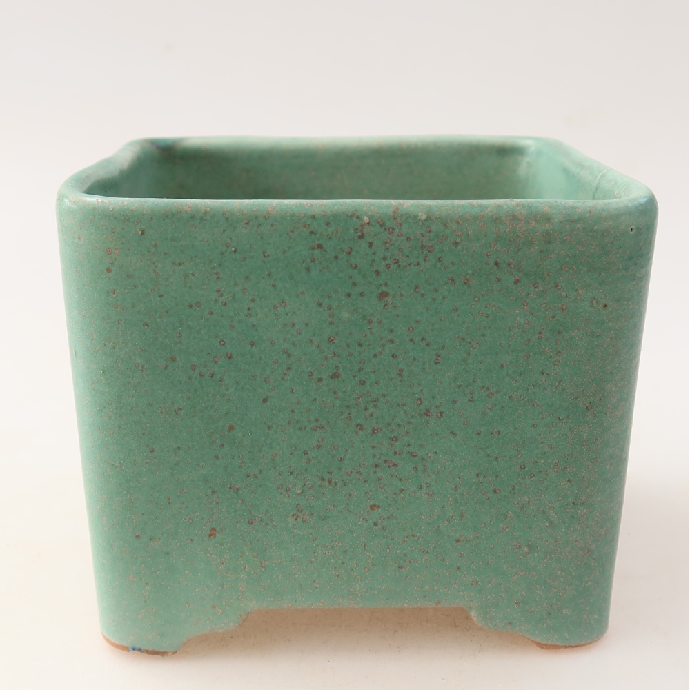 Ciotola per bonsai in ceramica 10 x 10 x 8 cm, verde