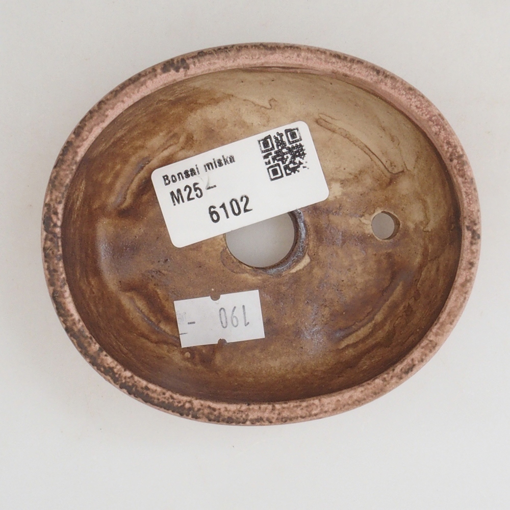 Ciotola per bonsai in ceramica 10 x 8,5 x 4 cm, marrone
