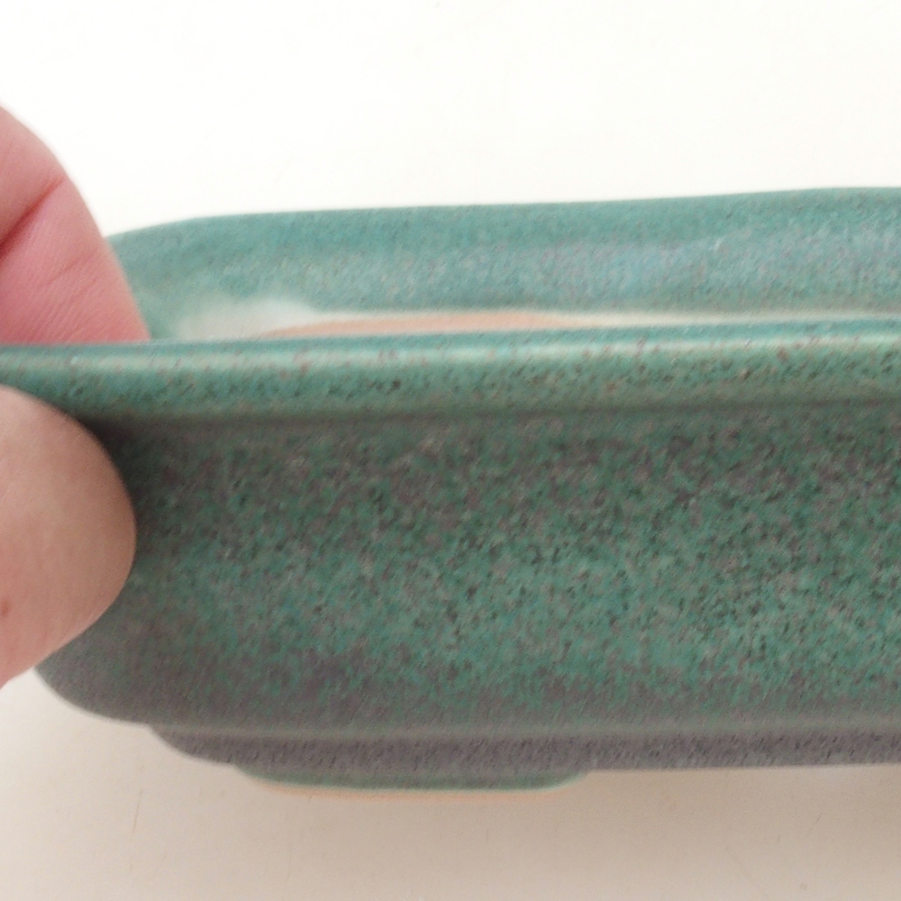 Ciotola per bonsai H02 - 19 x 13 x 5 cm. - verde