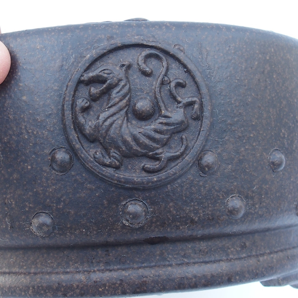 Ciotola 25 x 25 x 11,5 cm marrone ocra