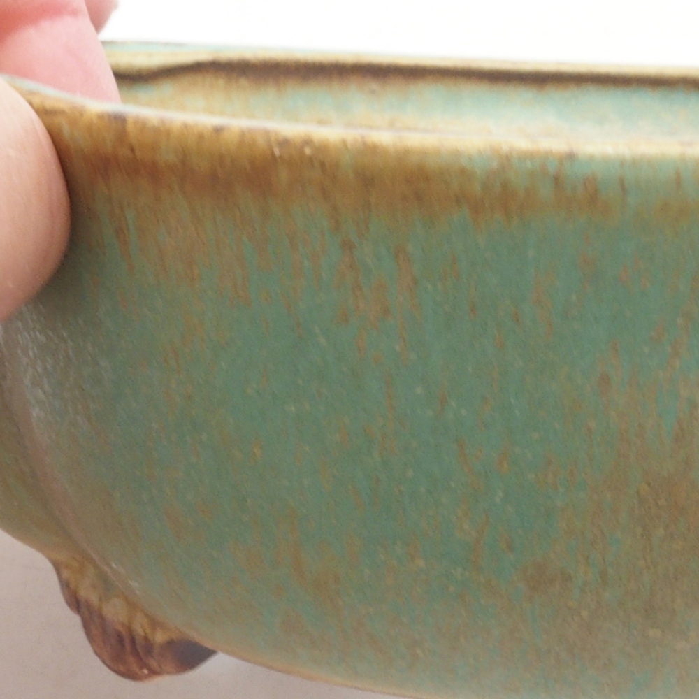 Ciotola per bonsai in ceramica 10 x 8,5 x 4 cm, marrone