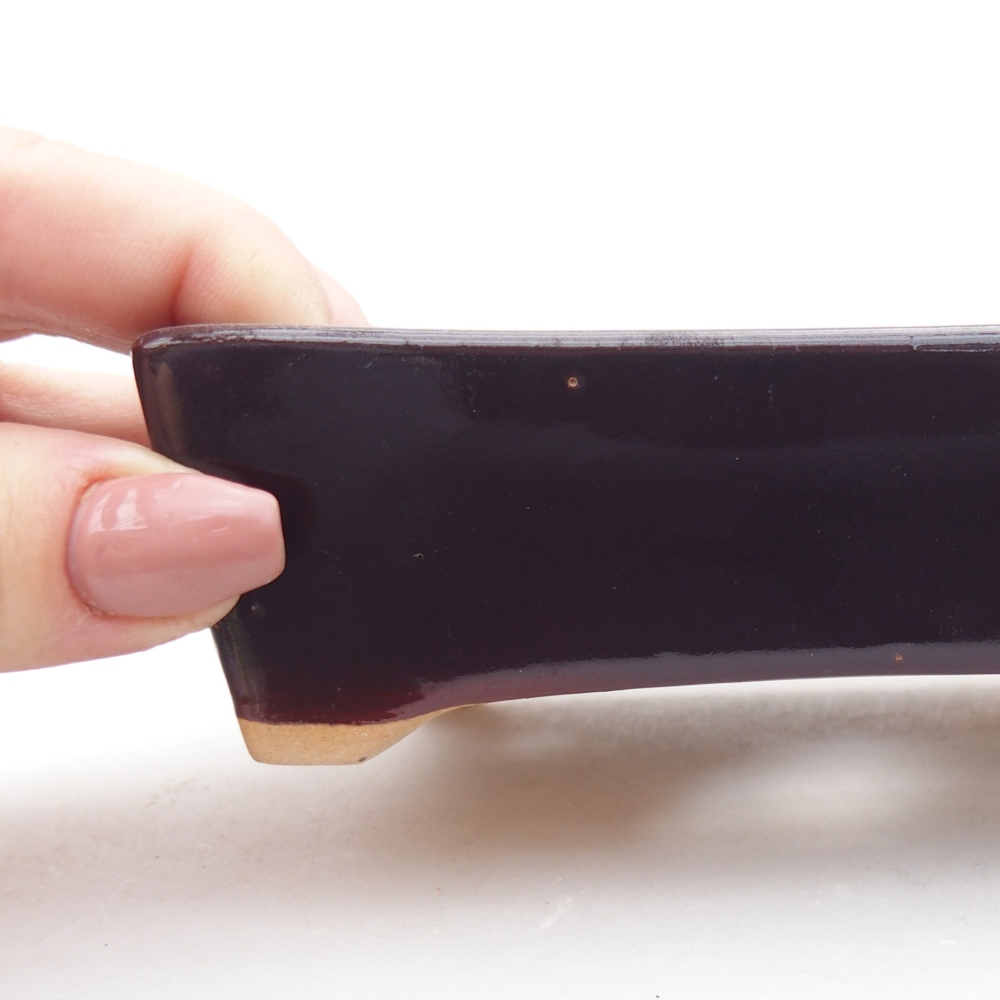 Ciotola per bonsai in ceramica 11,5 x 9 x 3,5 cm, marrone