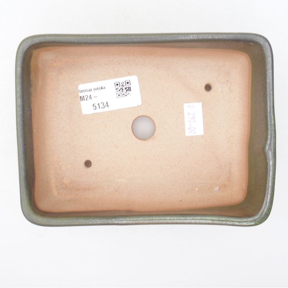 Ciotola bonsai in ceramica 15 x 11 x 5,5 cm, verde