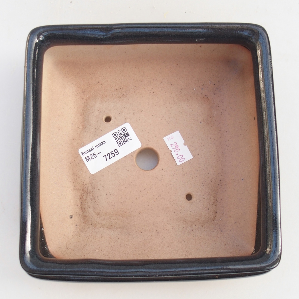 Ciotola bonsai in ceramica 26 x 26 x 8 cm, colore rosso