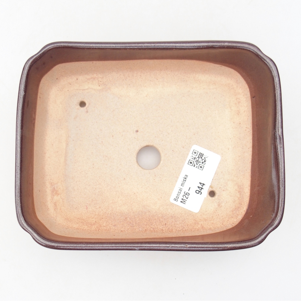 Ciotola per bonsai in ceramica 15 x 12 x 4,5 cm, marrone