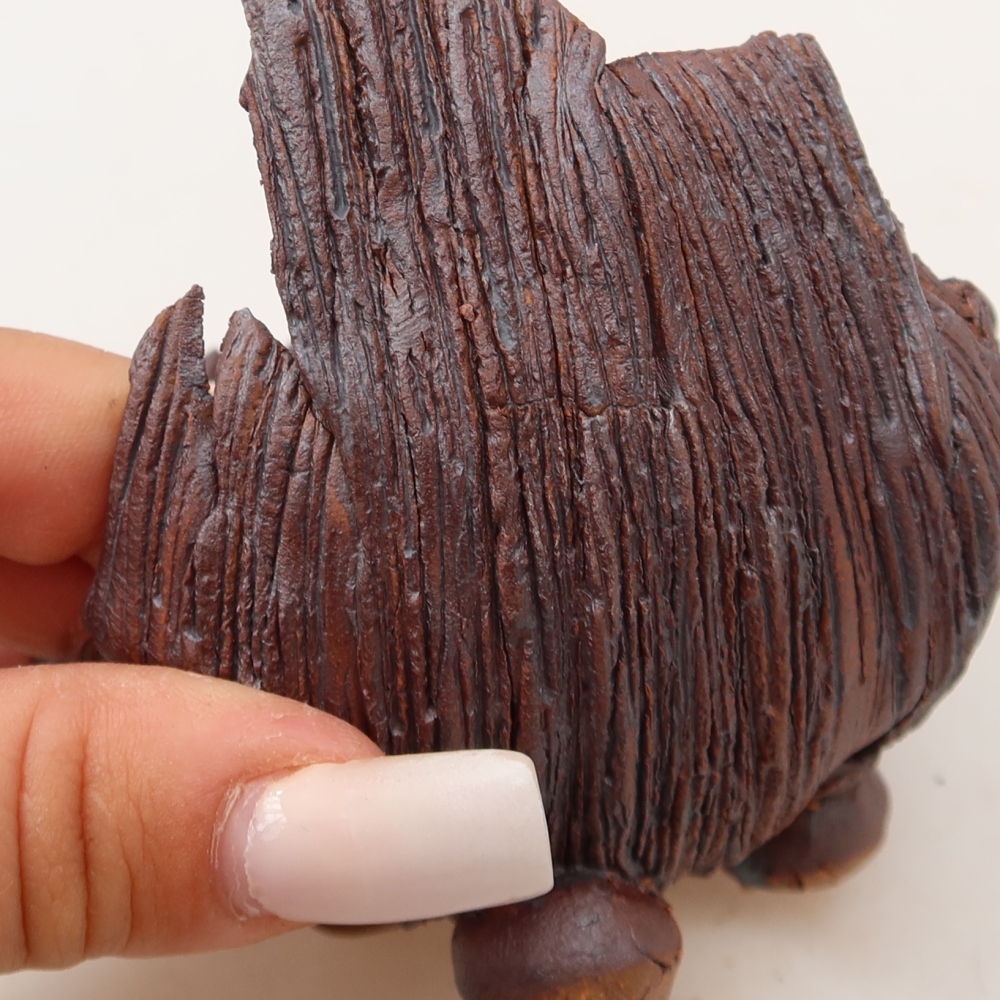 Guscio in ceramica  9,5 x 8,5 x 9 cm, colore marrone