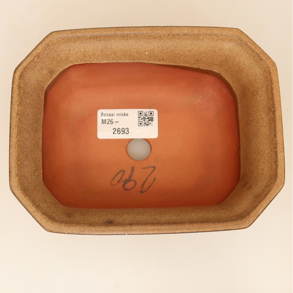 Ciotola in ceramica  15 x 12 x 7 cm, colore marrone