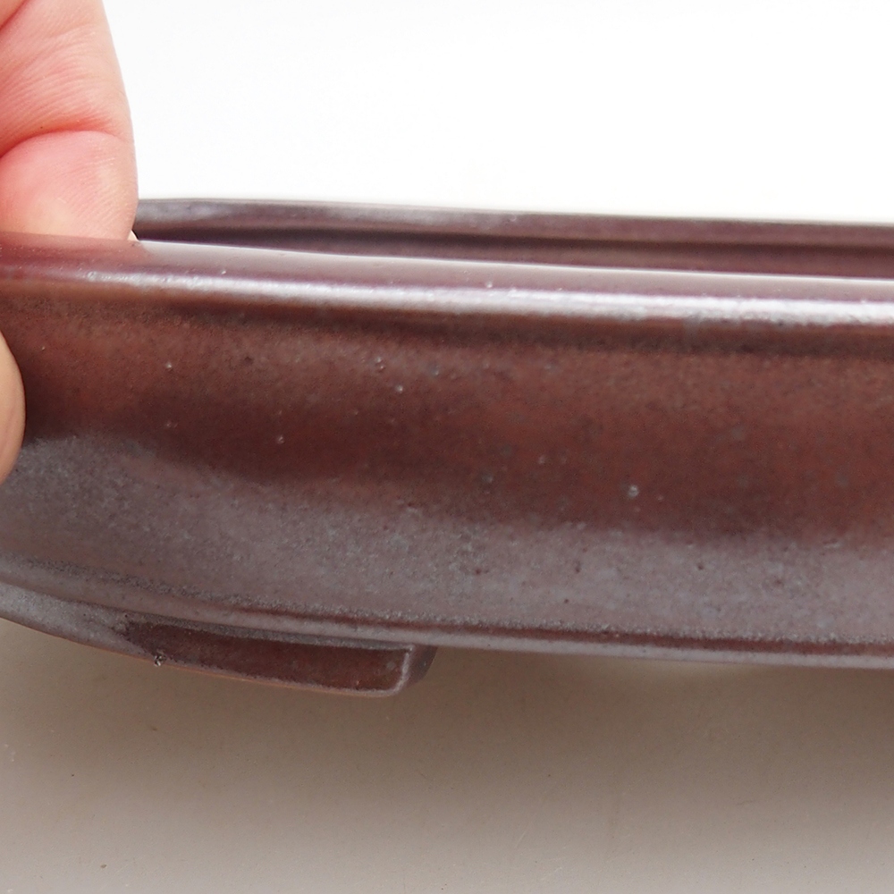 Ciotola bonsai in ceramica 24 x 19,5 x 4 cm, bordeaux