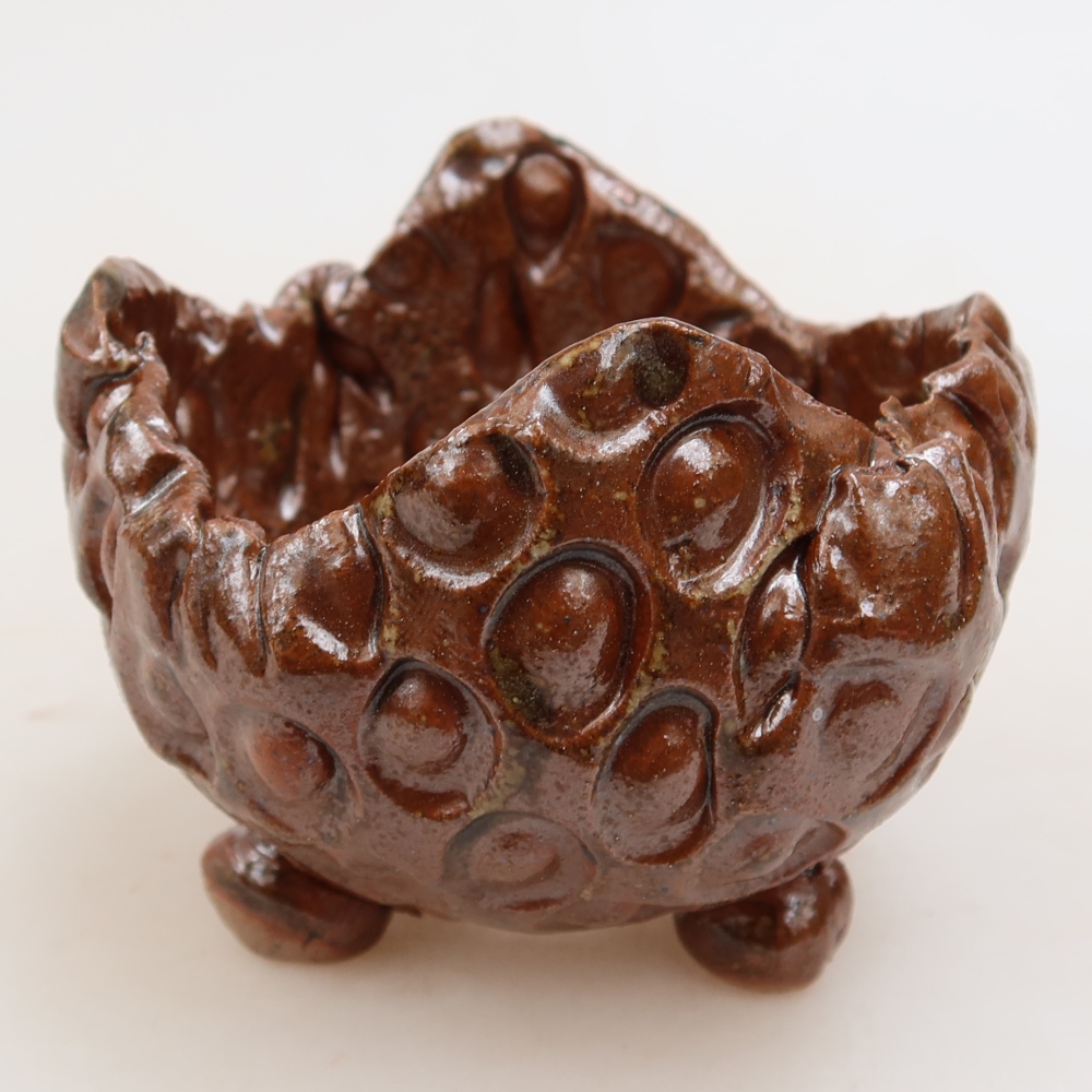 Guscio in ceramica  8,5 x 8 x 6,5 cm, colore marrone