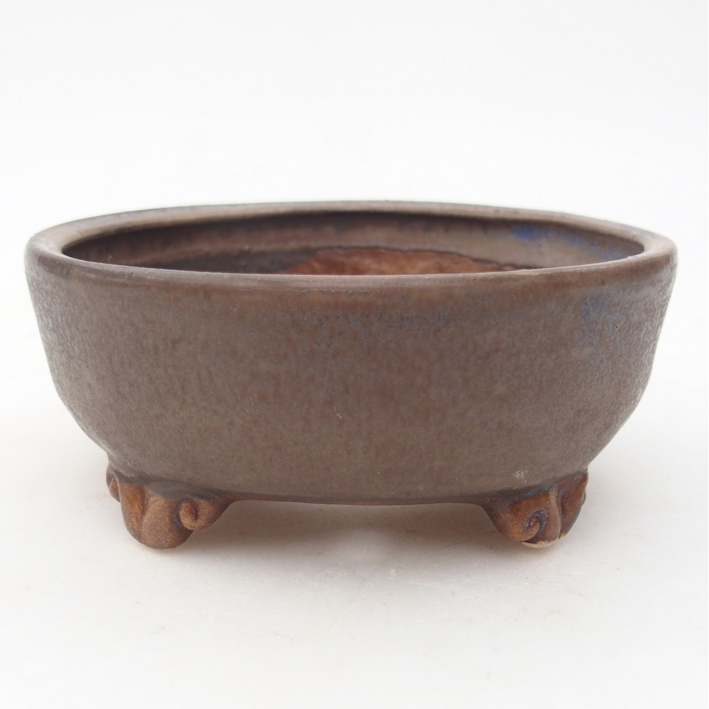 Ciotola bonsai in ceramica 11 x 11 x 4,5 cm, colore blu