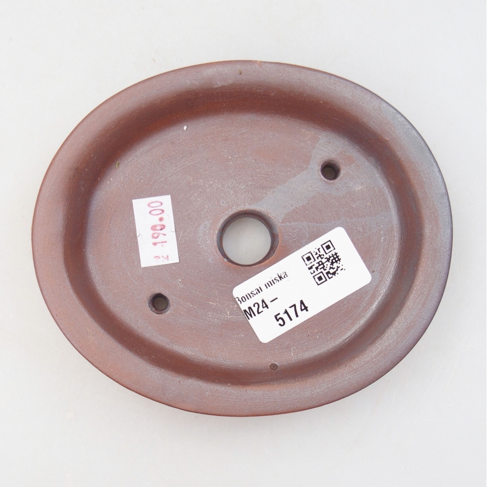 Ciotola per bonsai in ceramica 12,5 x 10,5 x 2 cm, marrone