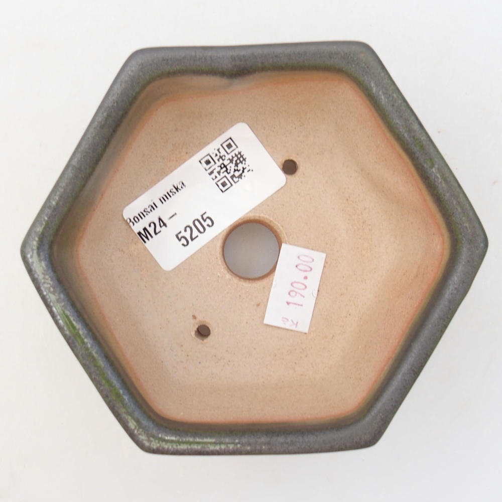 Ciotola per bonsai in ceramica 10 x 9 x 5 cm, verde