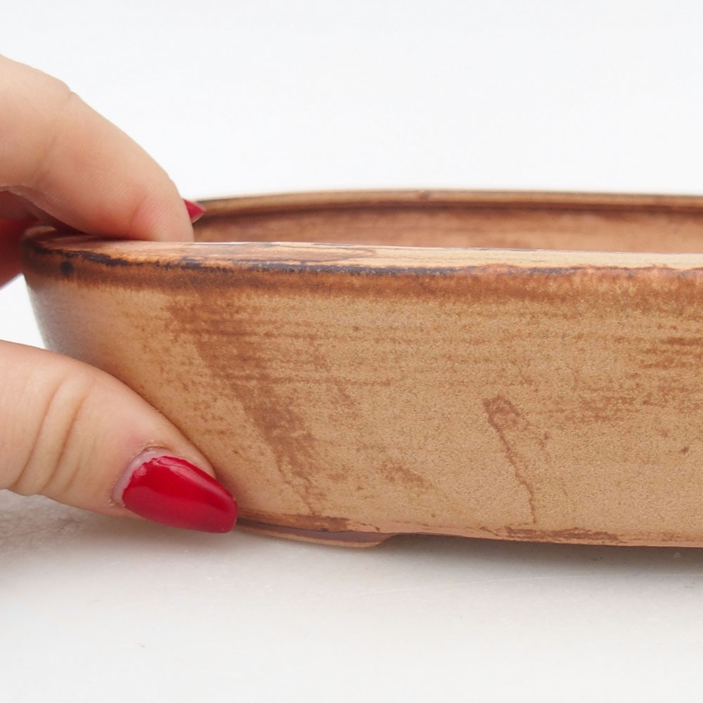 Ciotola bonsai in ceramica 22 x 17 x 4 cm, rosa