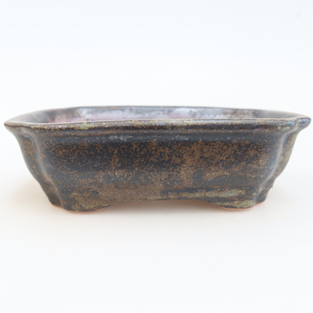 Ciotola per bonsai in ceramica 15,5 x 12 x 4,5 cm, marrone