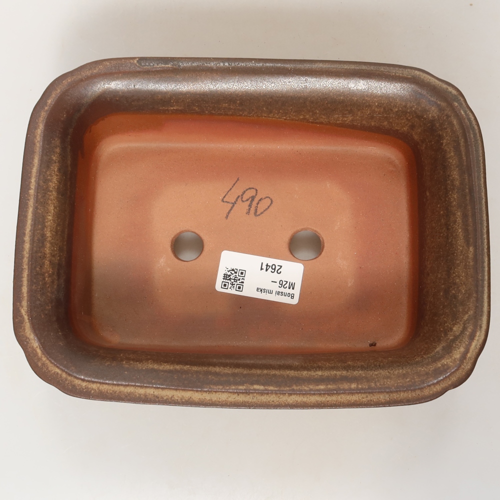 Ciotola in ceramica  20 x 15,5 x 6 cm, colore marrone