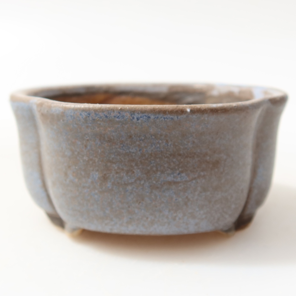 Vaso in ceramica per bonsai 8 x 7,5 x 3,5 cm, colore blu