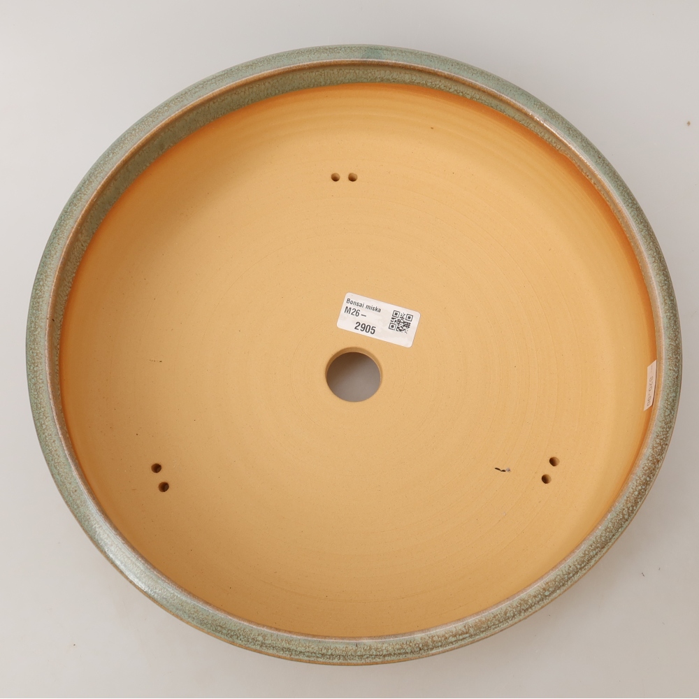 Vaso per bonsai in ceramica 29 x 29 x 8,5 cm, colore verde