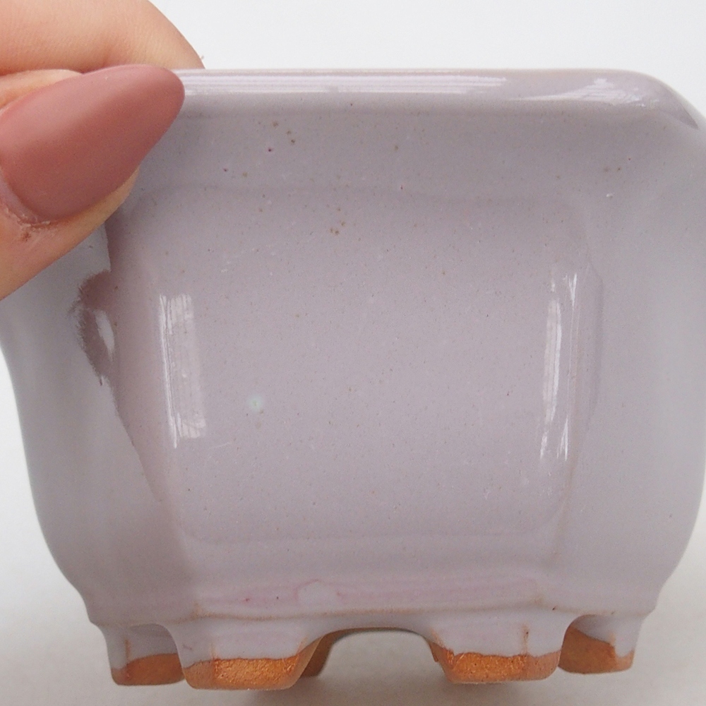 Ciotola per bonsai in ceramica 10,5 x 9,5 x 5,5 cm, rosa