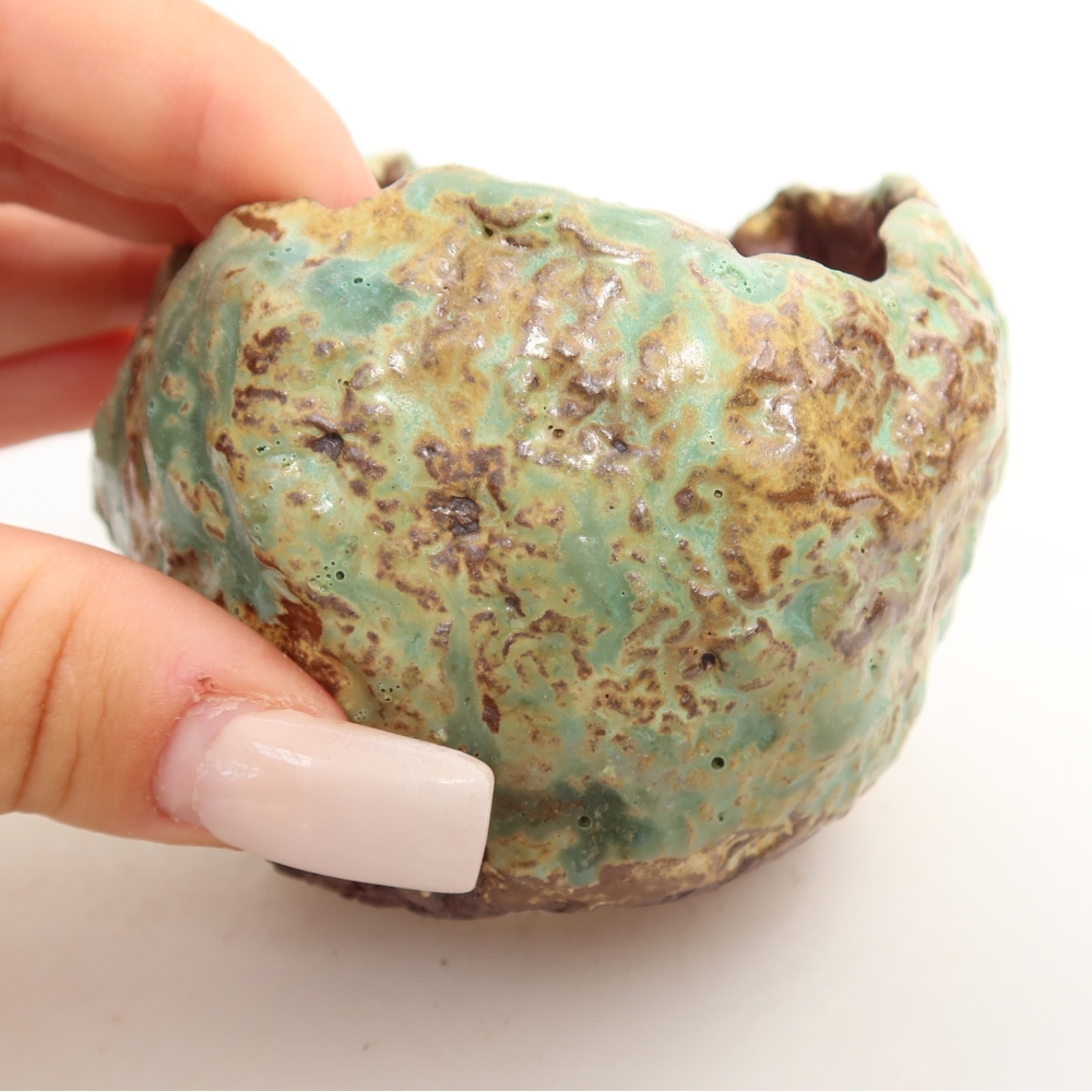 Guscio in ceramica  7,5 x 7 x 6,5 cm, colore verde