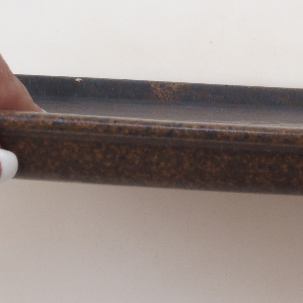 Vassoio in ceramica H09 - 28,5 x 19,5 x 1,5 cm - marrone