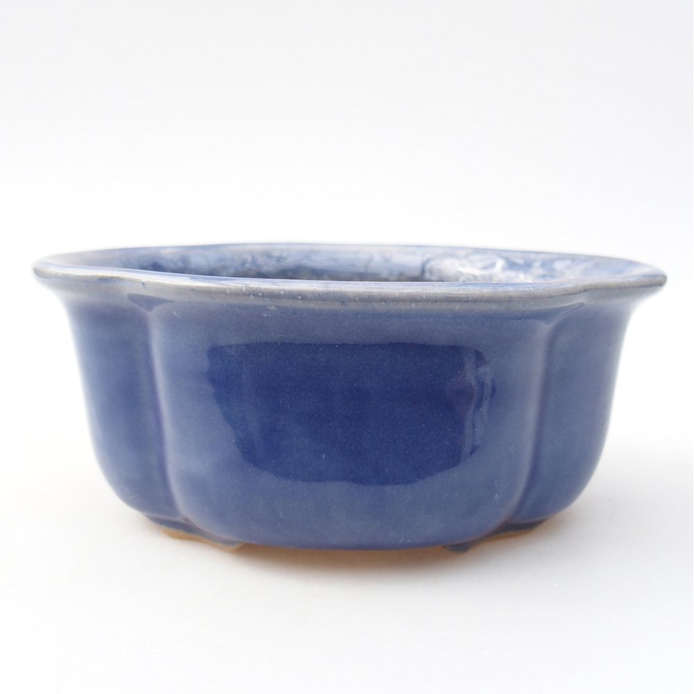 Ciotola bonsai in ceramica 13,5 x 11 x 5,5 cm, colore blu